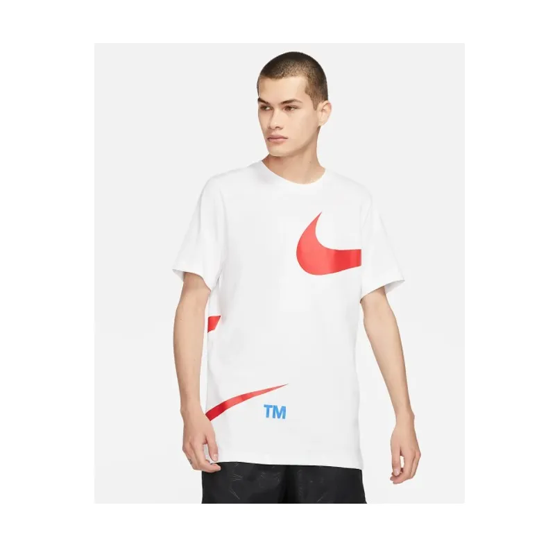 T-shirt Nike Sportswear Uomo Bianco-Rosso