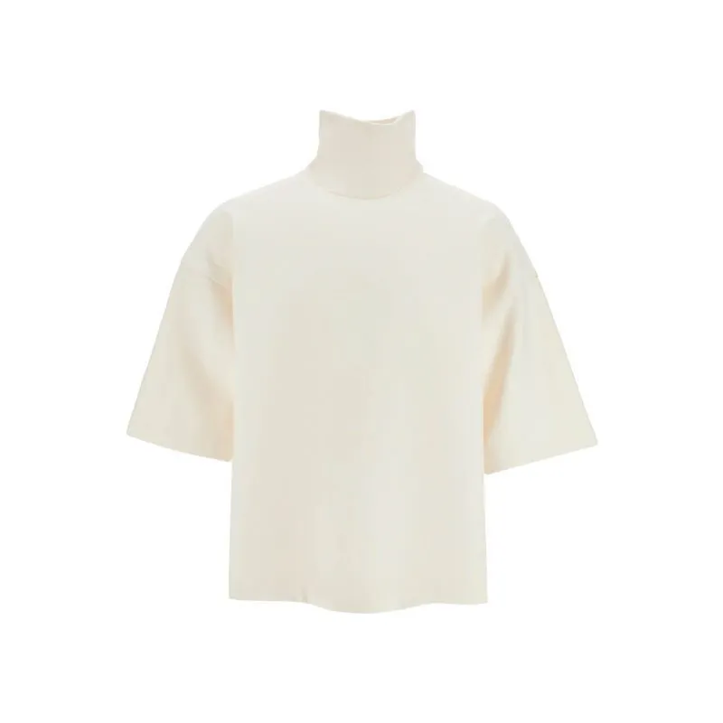 T-shirt oversize a collo alto