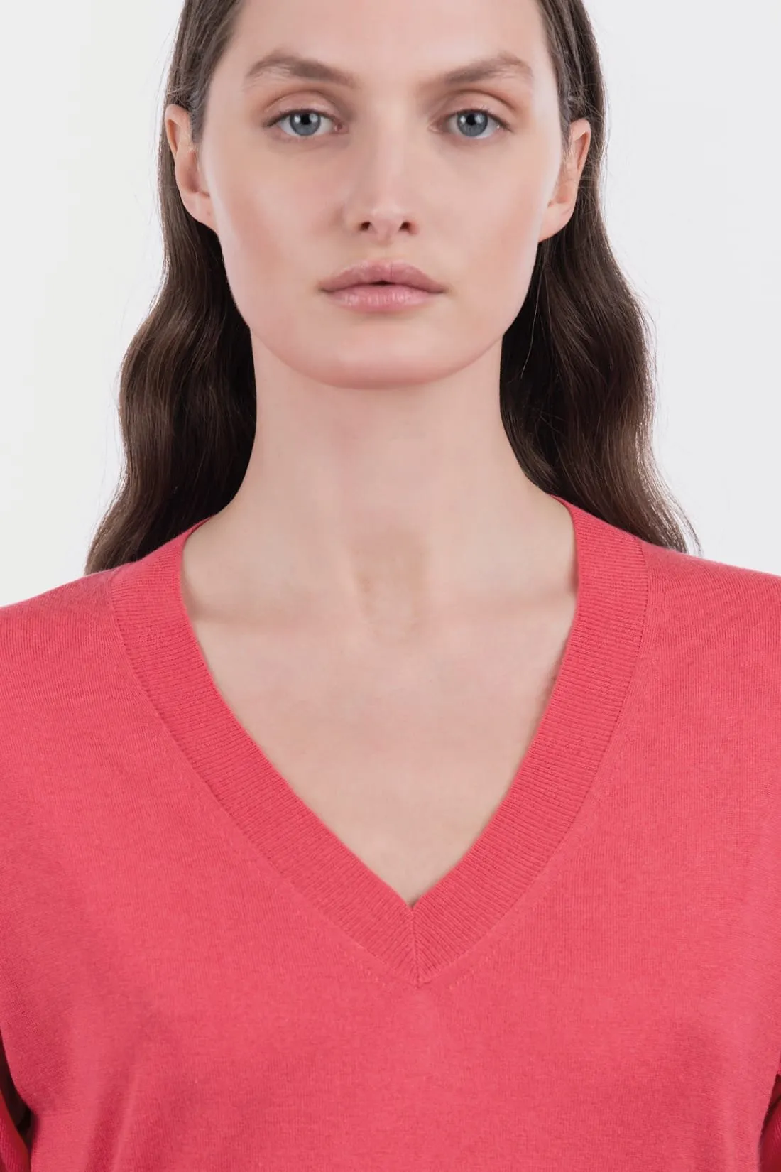T-shirt oversize collo V