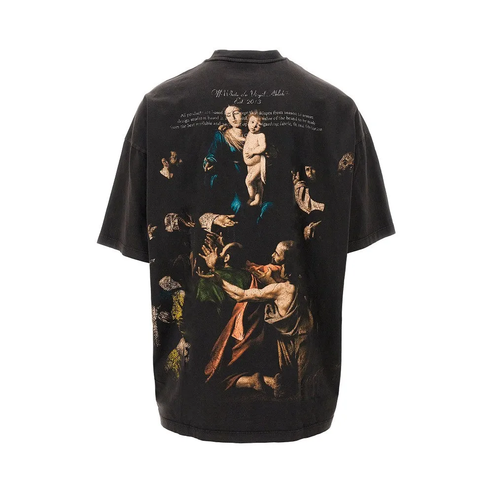 T-shirt oversize con stampa Caravaggio