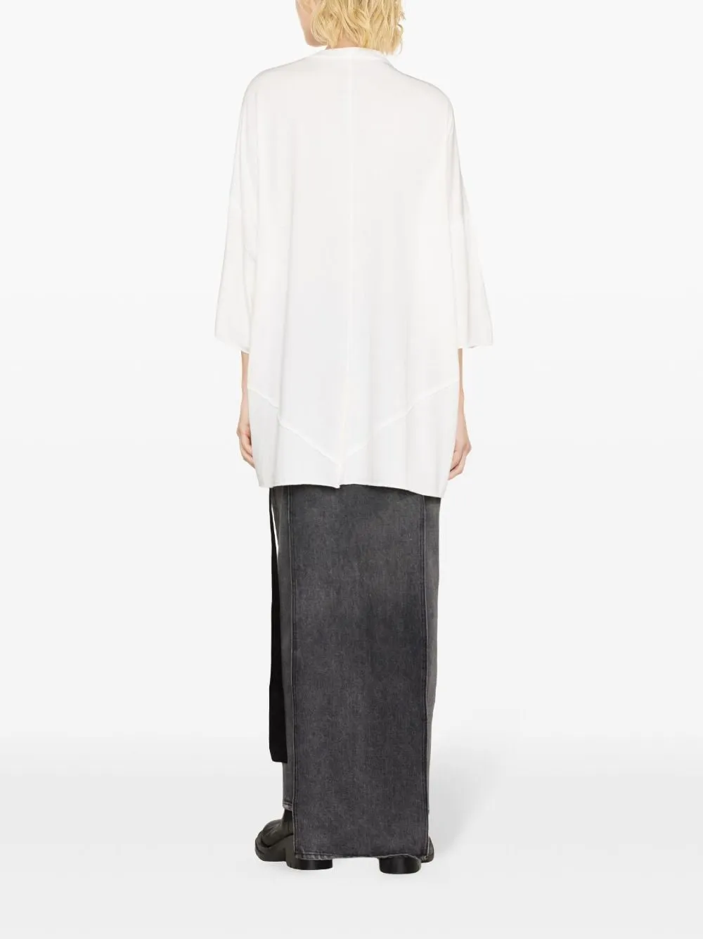 T-shirt oversize in bianco - donna