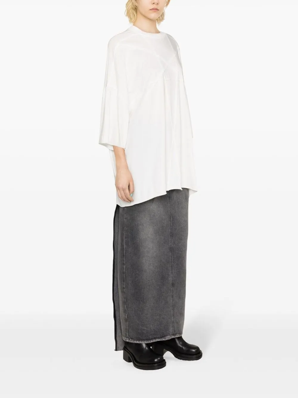 T-shirt oversize in bianco - donna