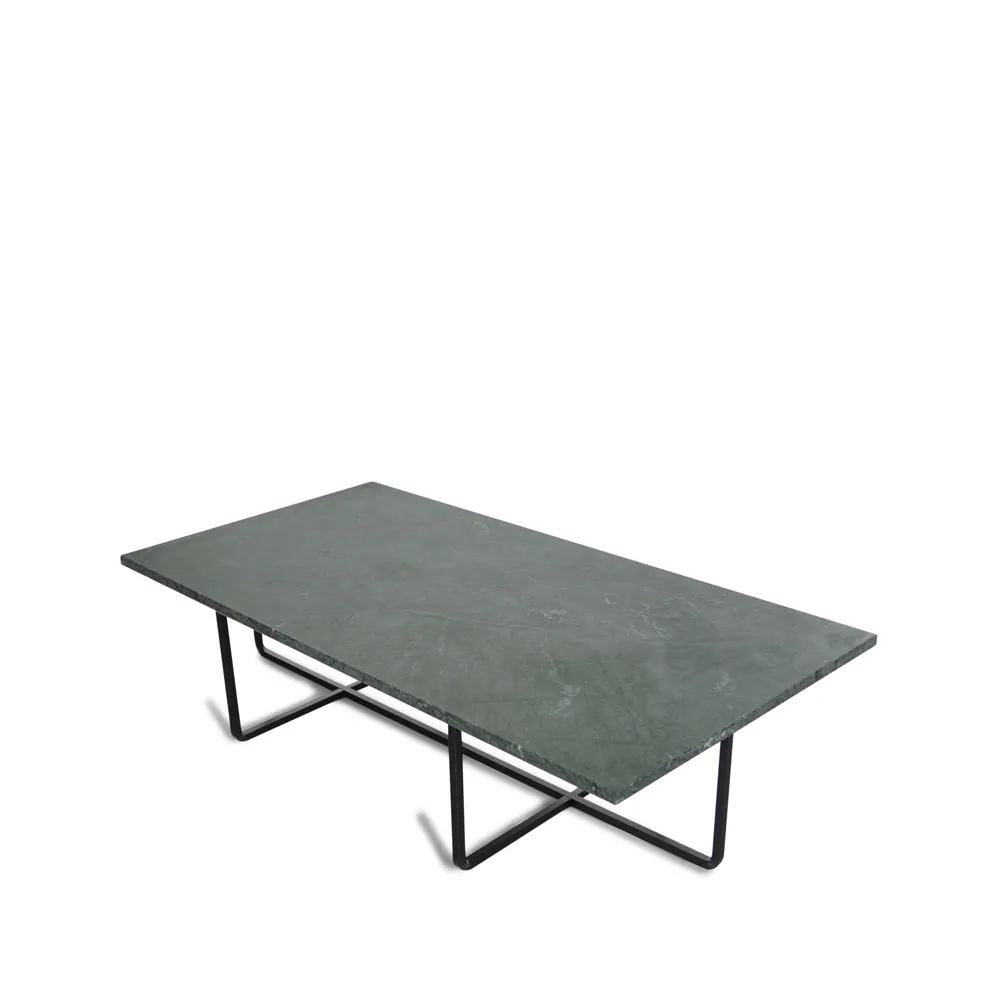 Tavolino rettangolare Ninety.jf{font-size:18px}marmo Marquina, base nera