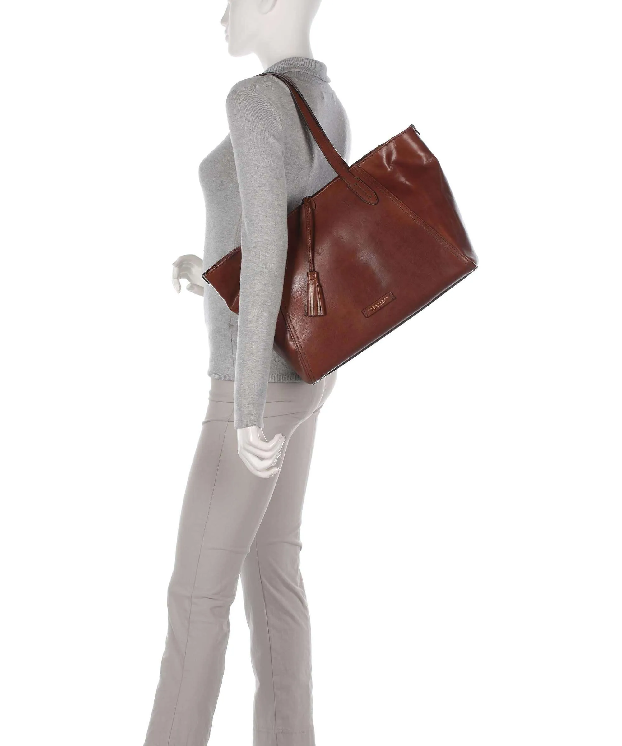  The Bridge Florentin Borsa shopper pelle marrone  