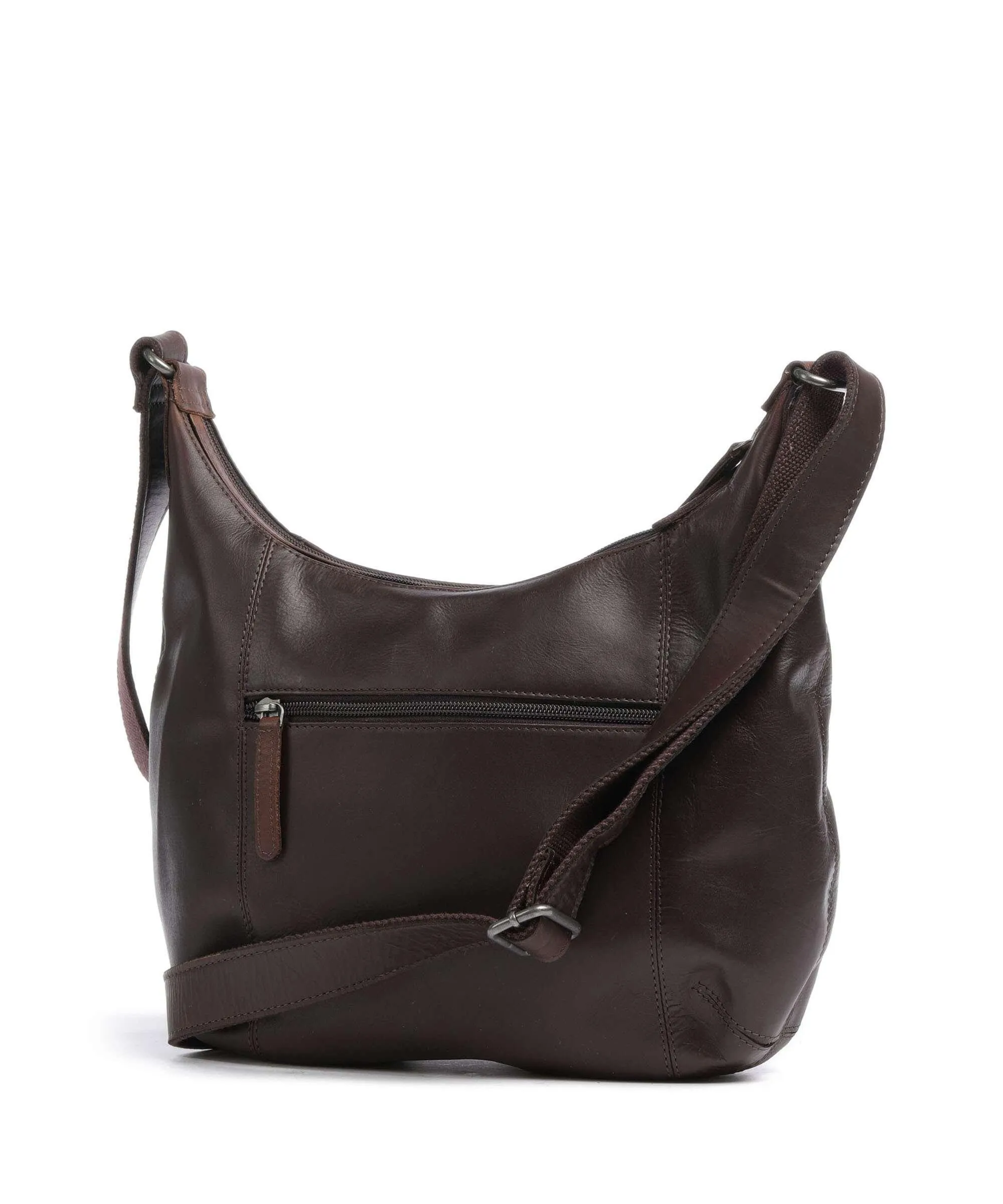  The Chesterfield Brand Cow Wax Pull Up Arlette Borsa hobo pelle a grana fine marrone scuro  