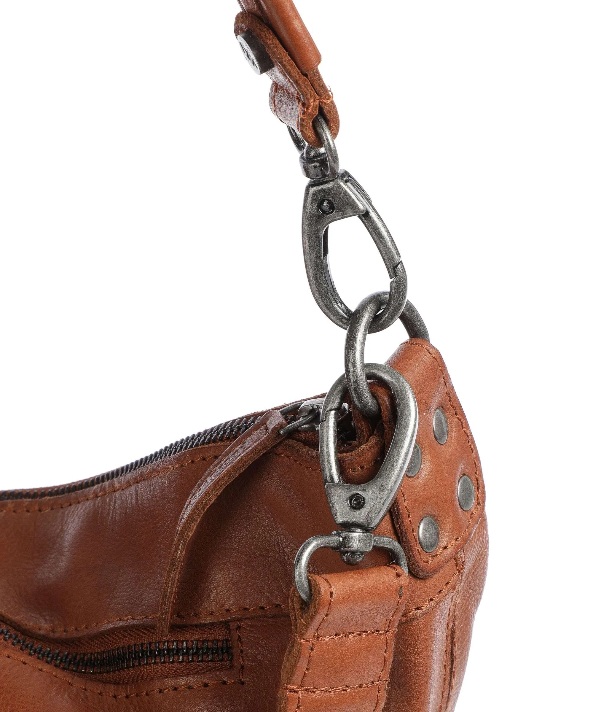  The Chesterfield Brand Washed Wax Cow Bolivia Borsa hobo pelle di vacchetta pull-up cognac  