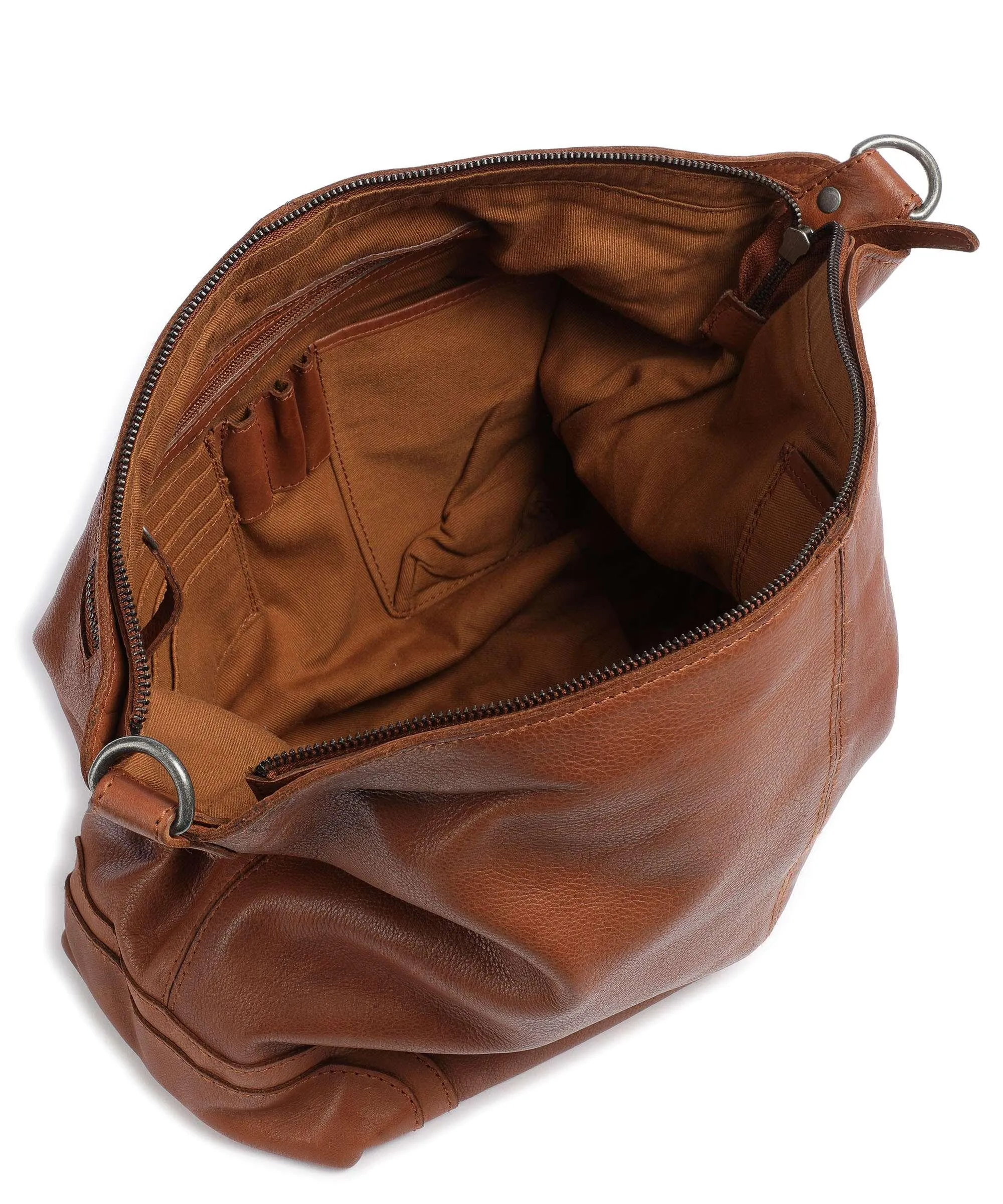  The Chesterfield Brand Washed Wax Cow Bolivia Borsa hobo pelle di vacchetta pull-up cognac  