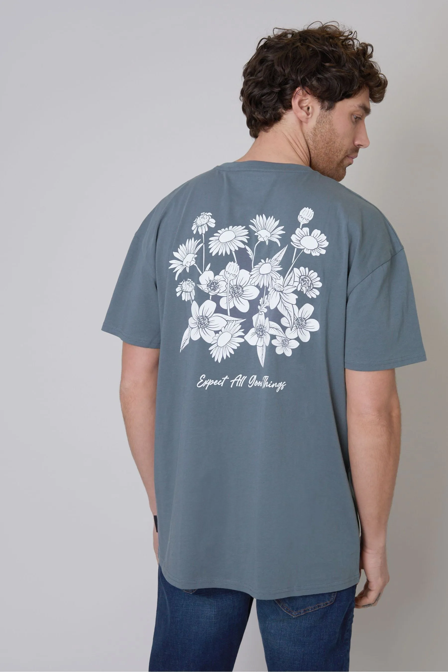 Threadbare - T-shirt oversize in cotone con Stampa grafica
