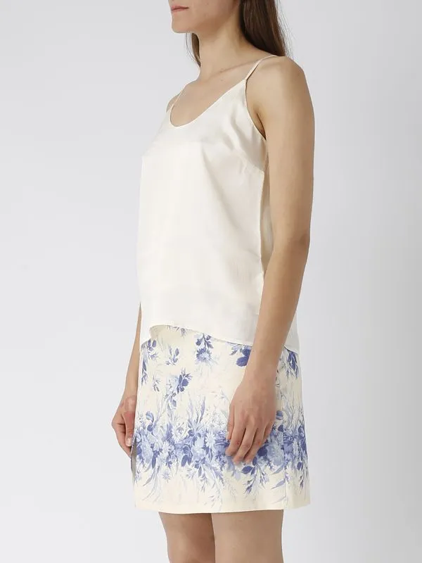 Top donna Twinset in raso con spalline Neve