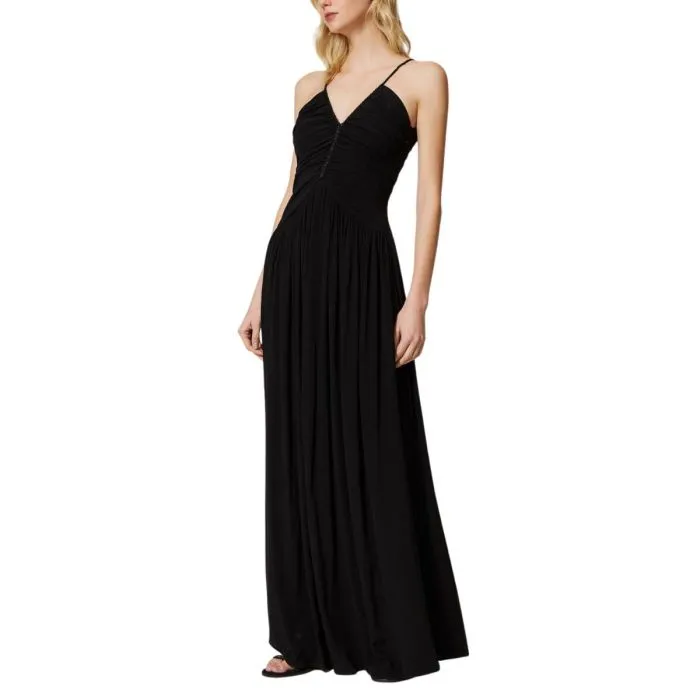 Twinset Abito Lungo Con Drappeggio