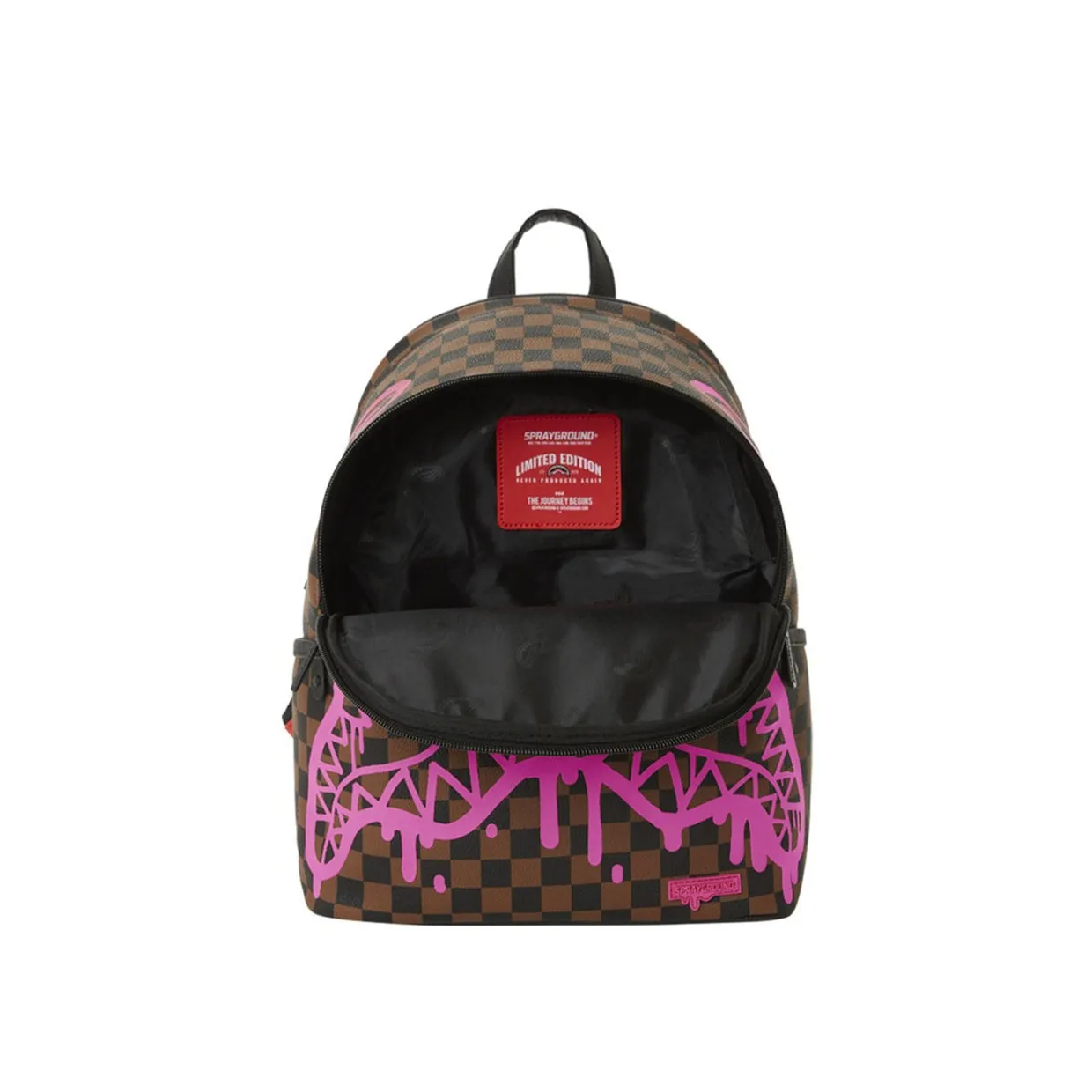 Zaino Sprayground Pink Drip Brown Check Savage Marrone / Rosa