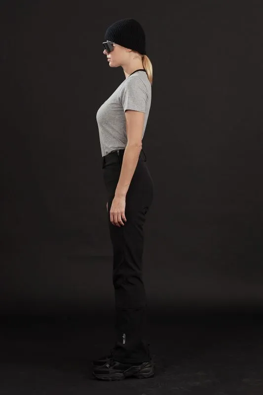 ZERORH+ CLIMATE LOGIC ECO Soft Shell W Pants Black pantalone da neve per donna in tessuto stretch