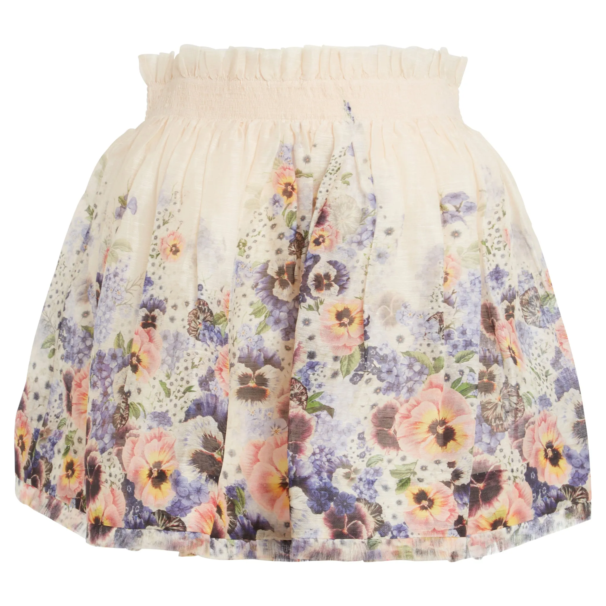 ZIMMERMANN  Gonna in seta e lino multicolor